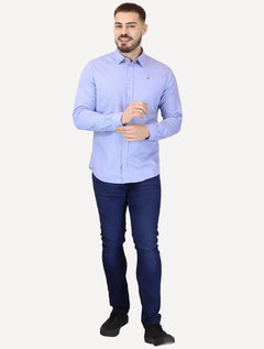 Camisa Tommy Jeans Masculina Regular Entry Poplin Azul Celeste