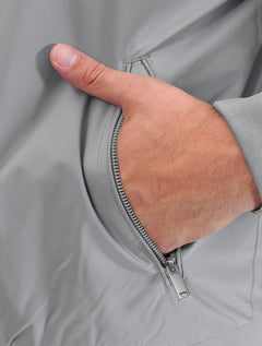 Jaqueta Calvin Klein Masculina Bomber Logo Full Zip Cinza Claro