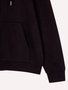 Moletom Calvin Klein Masculino Hoodie Fleece Full-Zip CK Logo Preto