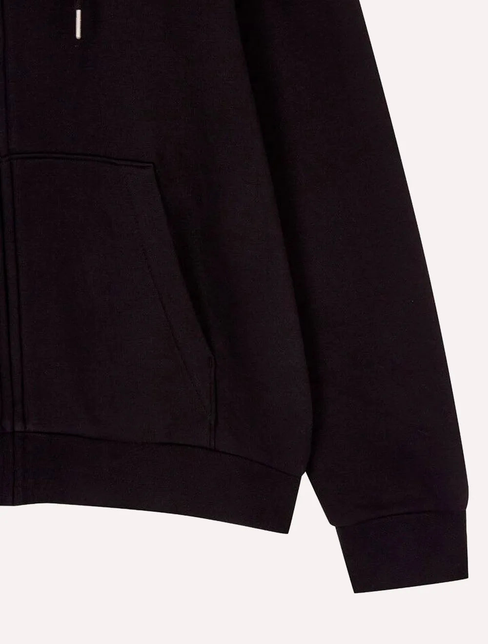 Moletom Calvin Klein Masculino Hoodie Fleece Full-Zip CK Logo Preto