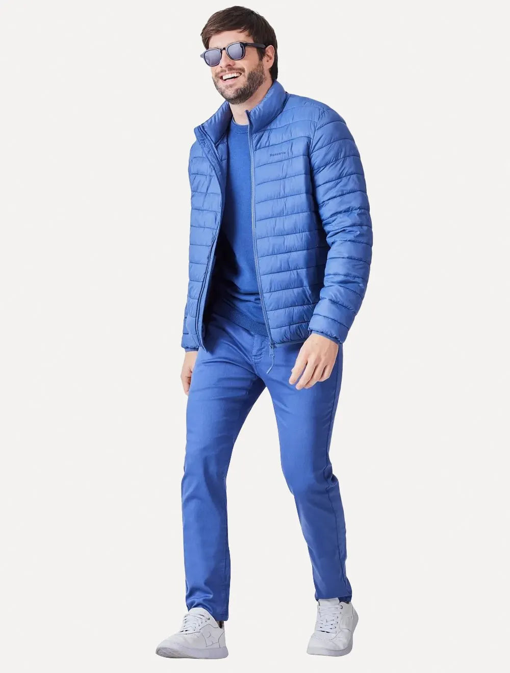 Jaqueta Reserva Masculina Puffer Downtown Packable Azul