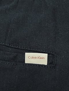 Bermuda Calvin Klein Masculina Essentials Linho Azul Marinho