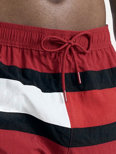 Short Tommy Hilfiger Medium Drawstring Colourblock Vermelho Escuro