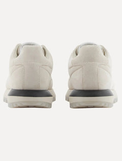 Tênis Empório Armani Masculino Couro Textura Camurça Off White