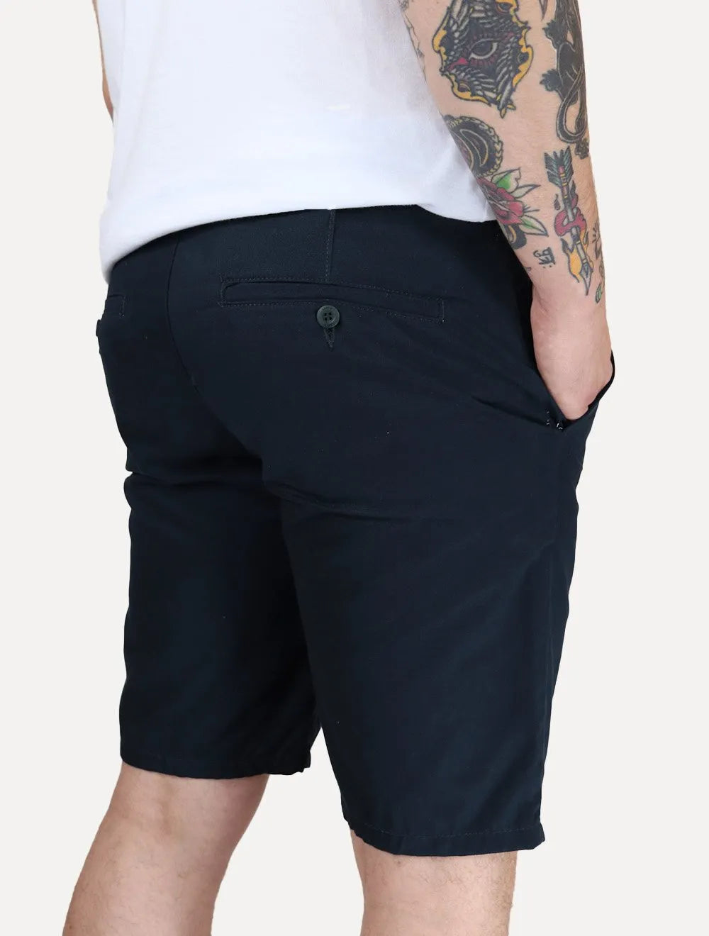 Bermuda Levis Masculina Sarja Chino Straight Azul Marinho