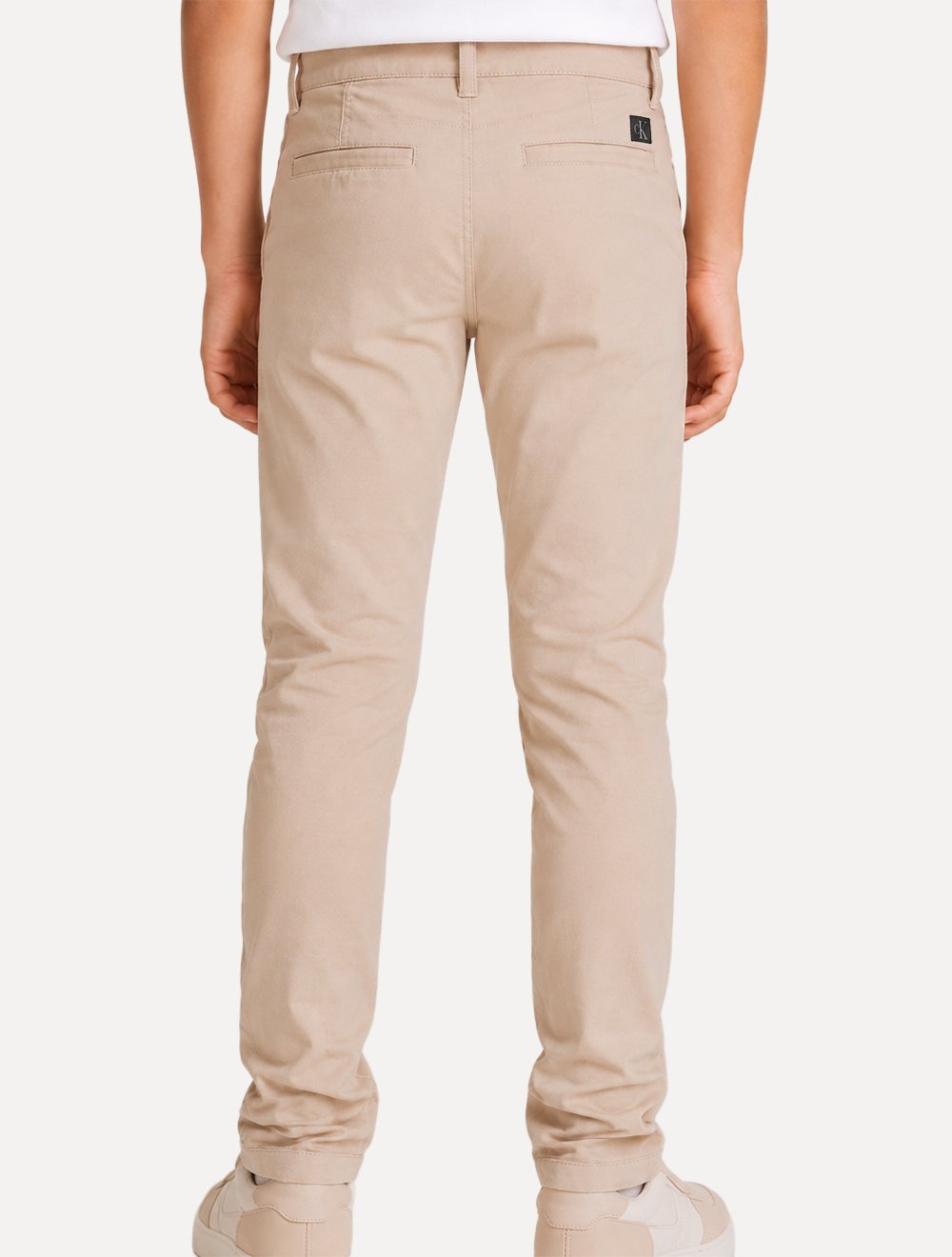 Calça Calvin Klein Jeans Infantil Color Skinny Chino Caqui Claro