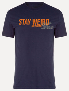 Camiseta Von der Volke Masculina Origineel Stay Weird Azul Marinho