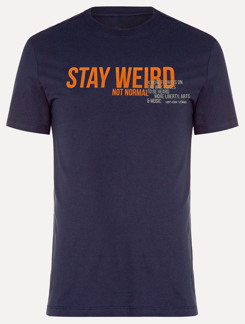Camiseta Von der Volke Masculina Origineel Stay Weird Azul Marinho
