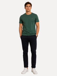 Camiseta Tommy Hilfiger Masculina Essential Cotton Verde Militar