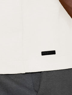 Camiseta K&J Black Masculina Slim Pima Cotton Premium Off-White