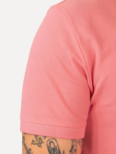 Polo Tommy Jeans Masculina Piquet Regular Placket Rosa