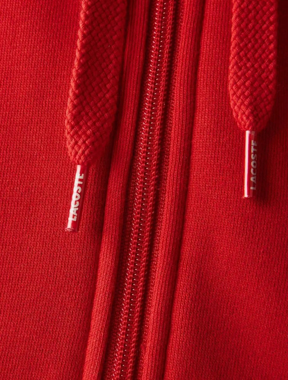 Moletom Lacoste Masculino Sport Fleece Hoodie Full Zip Vermelho