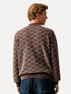 Pulôver Armani Exchange Masculino Regular Marrom