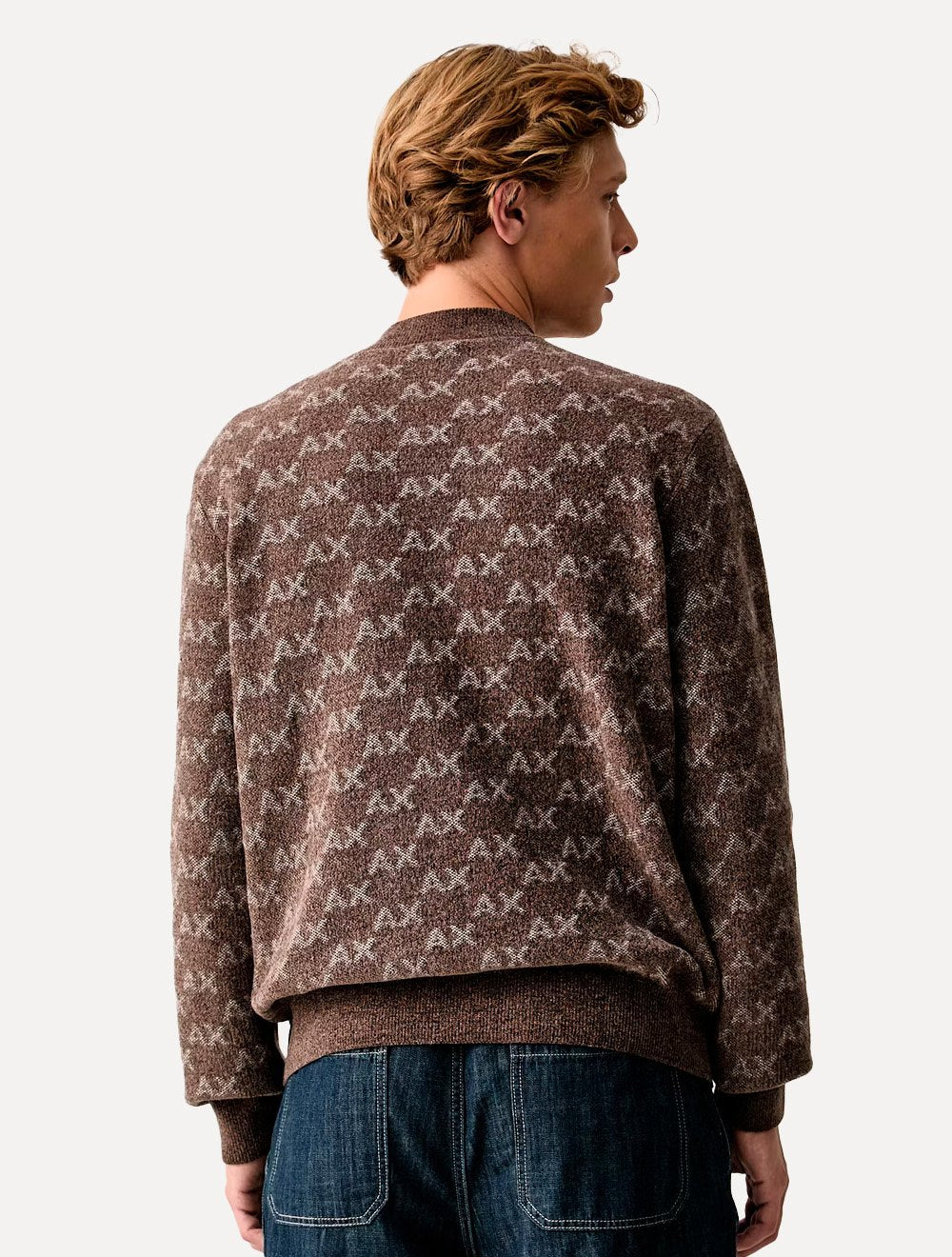 Pulôver Armani Exchange Masculino Regular Marrom