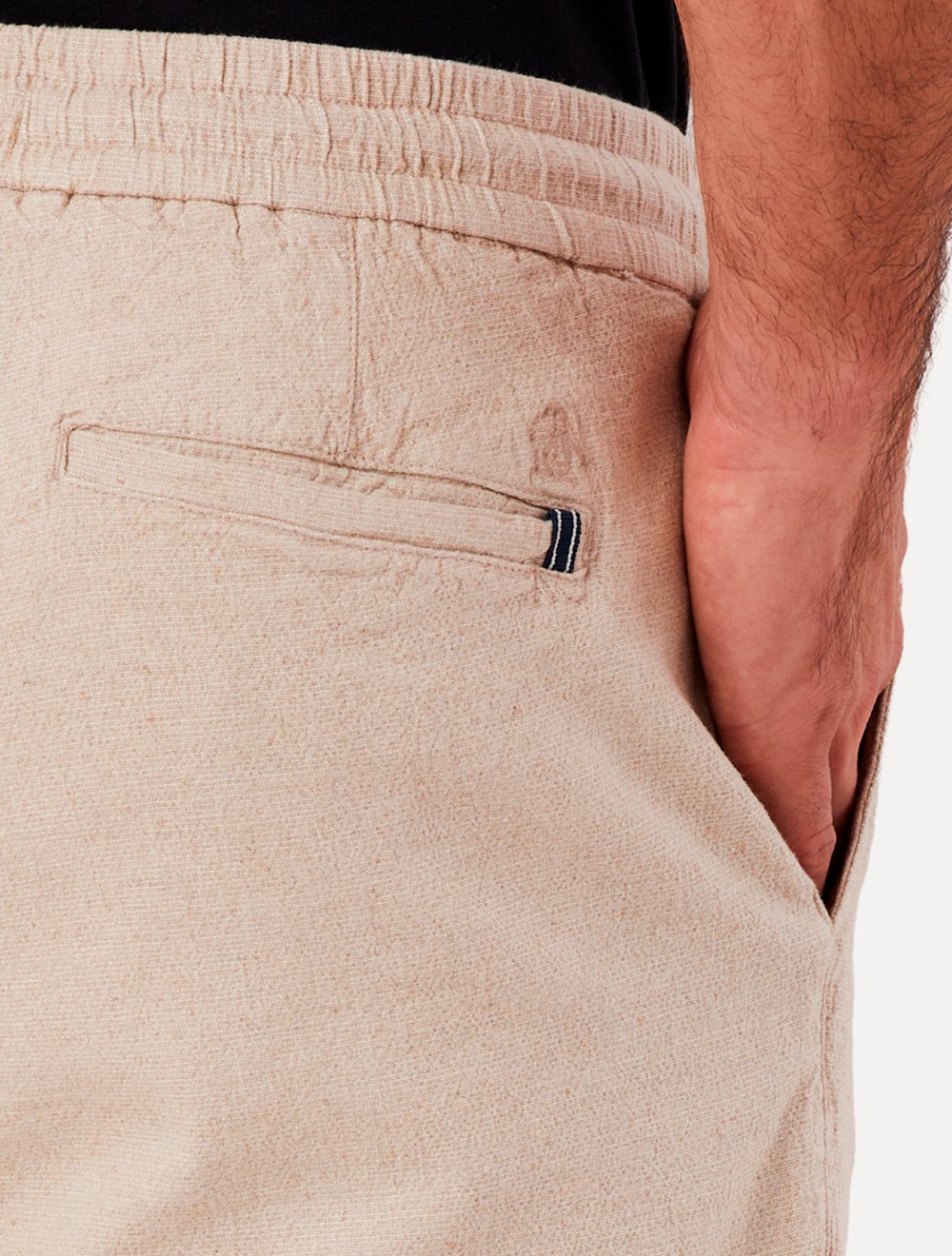 Bermuda Original Penguin Masculina Regular Chino Linho Areia Mescla