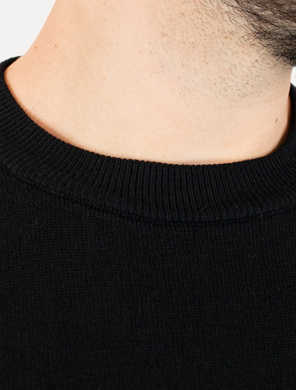 Suéter Dixen Masculino Crewneck Tricot Liso Preto