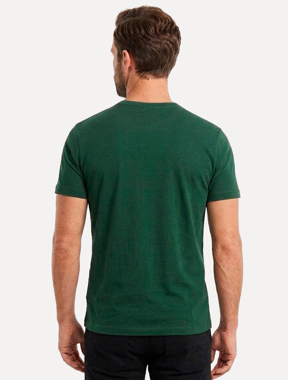 Camiseta Individual Masculina Comfort Pima Soft Touch Logo Verde