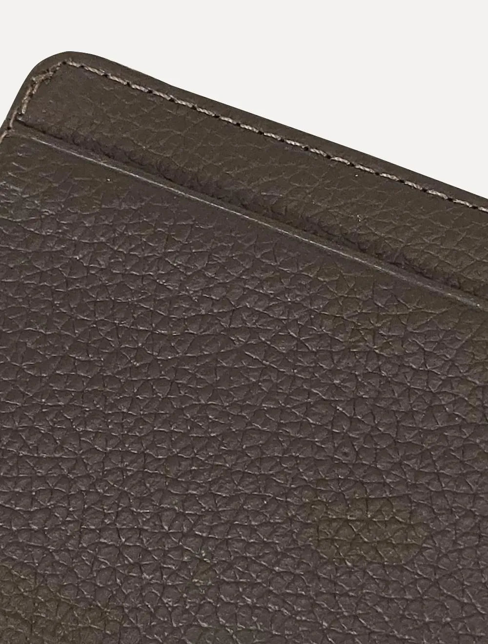 Carteira Calvin Klein Jeans Porta Cartão Couro CKJ Floater Queima Marrom Café