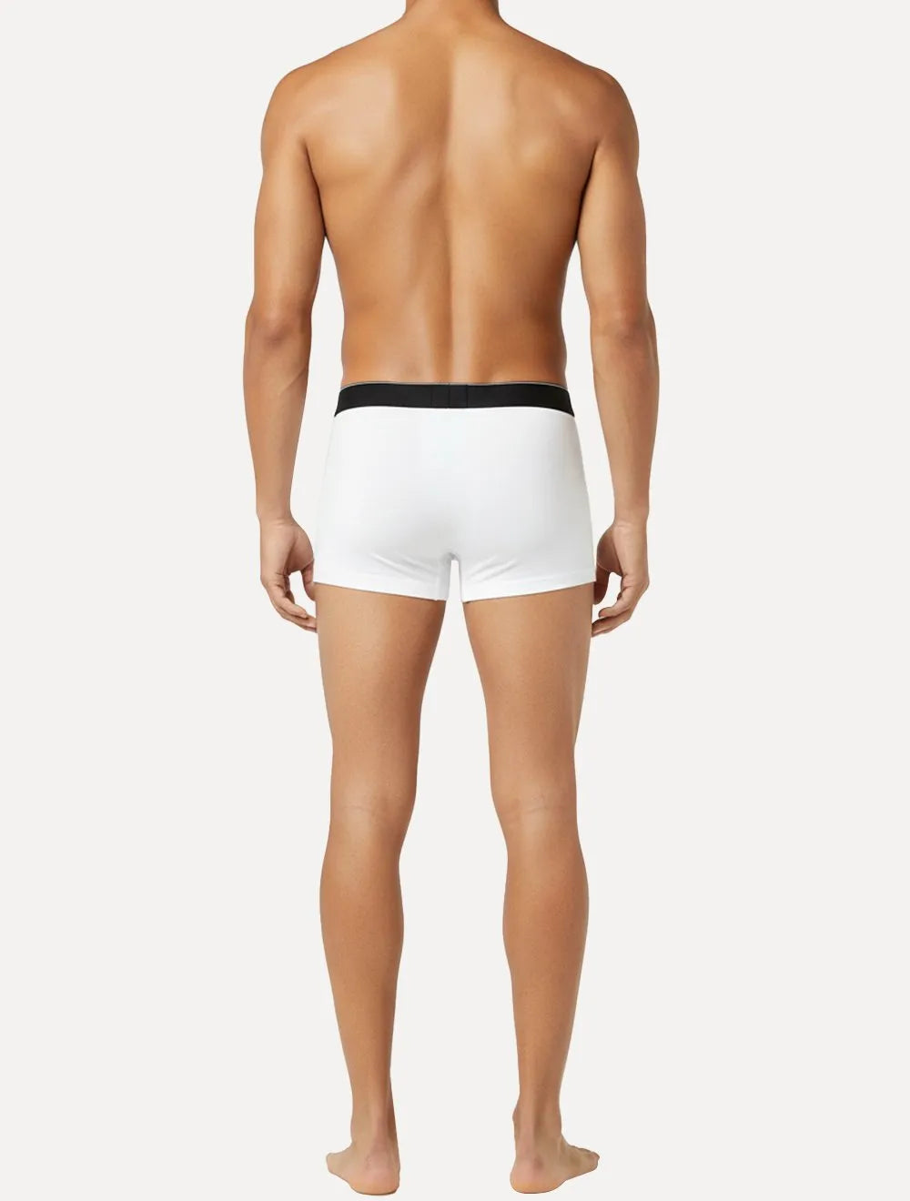 Cueca Calvin Klein Low Rise Trunk Cotton New Re Issue Blue Logo Branca
