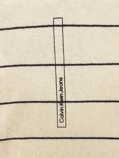 Blusa Calvin Klein Jeans Masculina Hoodie Stripe Sustainable Off-White