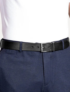 Cinto Aramis Masculino Couro Duplaface Saffiano Café/Preto