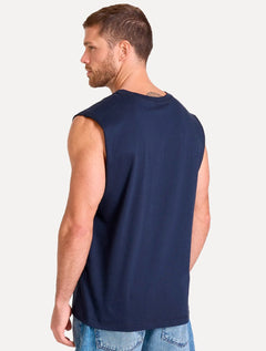 Regata John John Masculina Relaxed Fit Dust Logo Azul Marinho