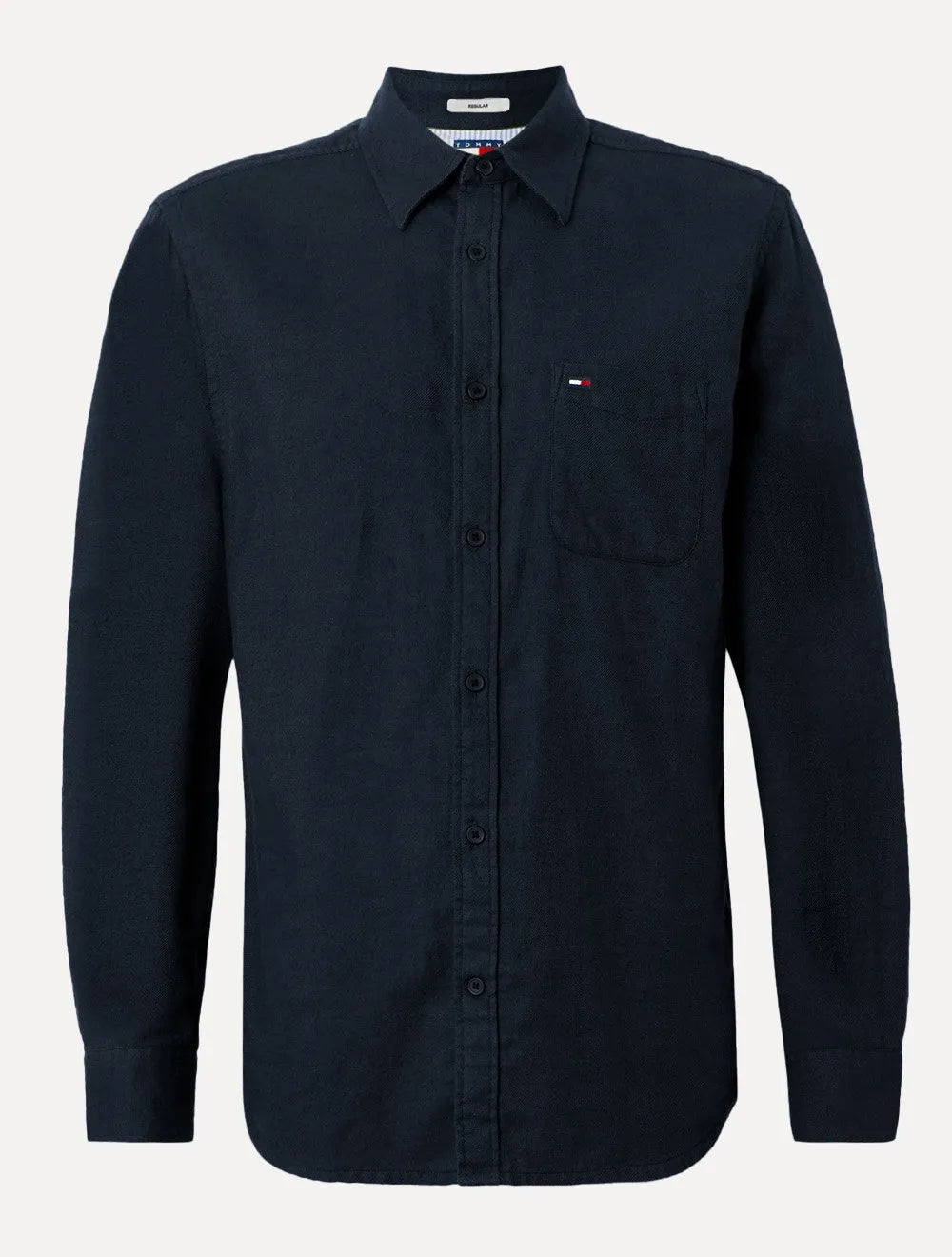 Camisa Tommy Jeans Masculina Regular Flannel Pocket Azul Marinho