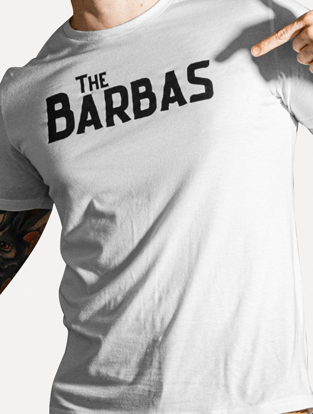 Camiseta King & Joe Masculina Collab The Barbas Branca