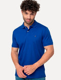 Polo Tommy Hilfiger Masculina Malha Liquid Cotton Seasonal Azul Royal