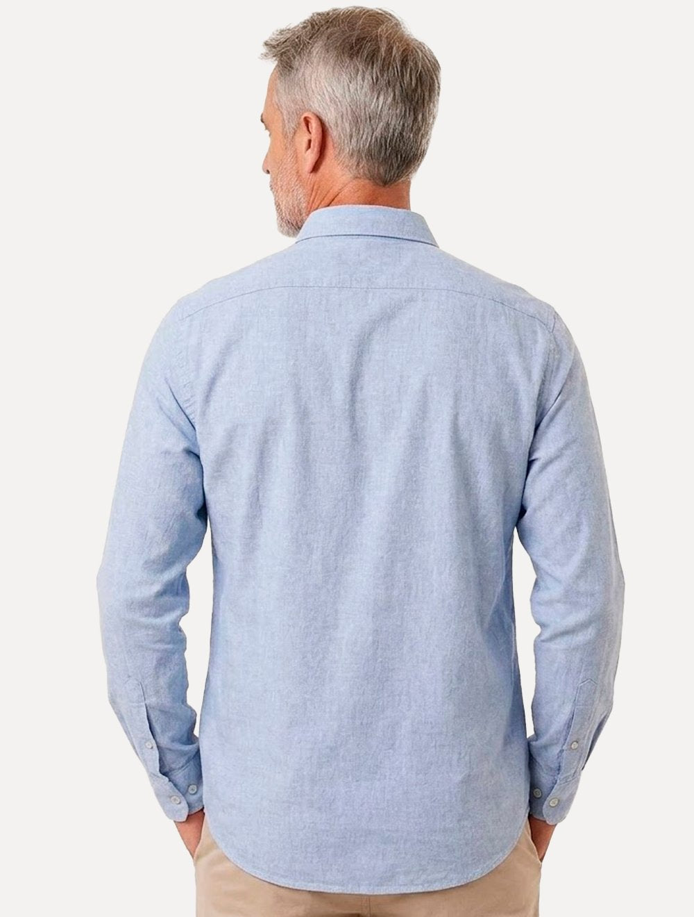 Camisa Aramis Masculina Slim Algodão Willis Azul Royal Mescla