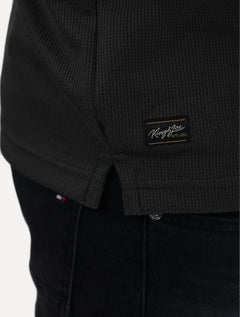 Camiseta King & Joe Masculina Slim Textura Tricot Chumbo