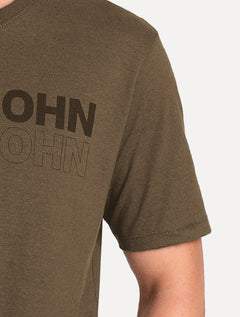 Camiseta John John Masculina Regular Fit Opposites Marrom