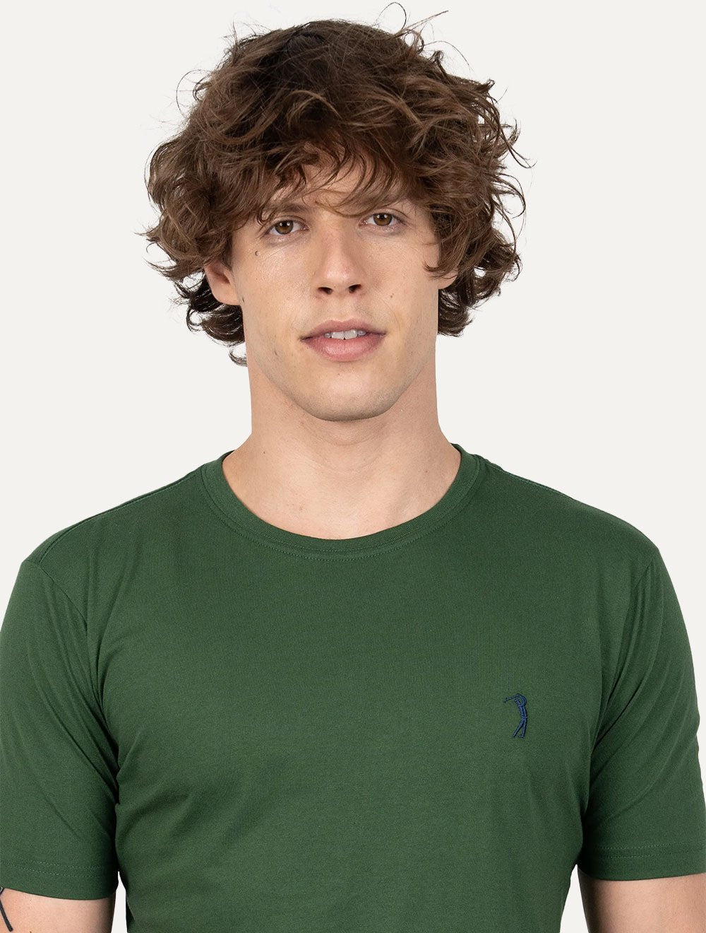 Camiseta Aleatory Masculina Navy Icon Verde Escuro