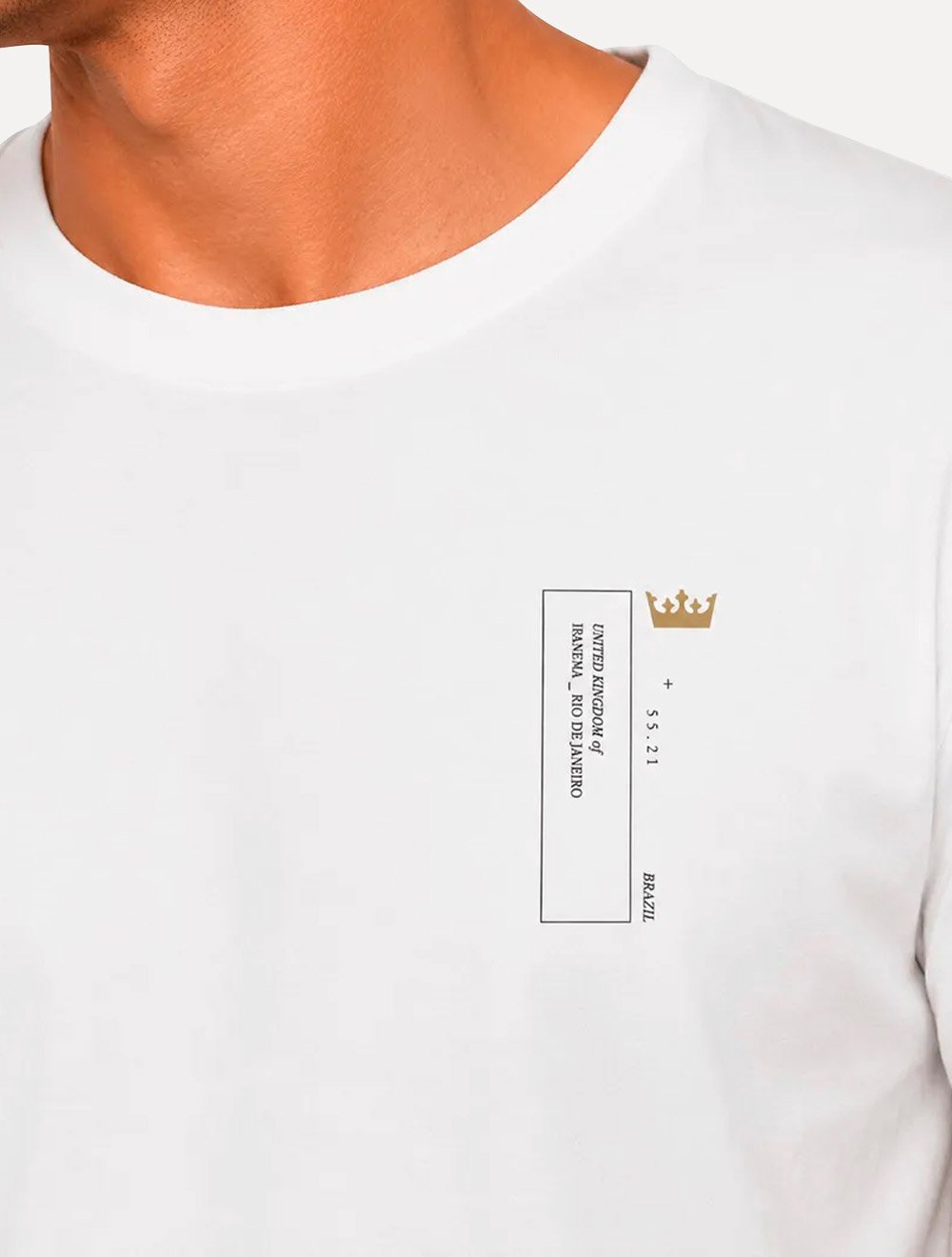 Camiseta Osklen Masculina Slim Vintage Rio UKI 5521 Branca