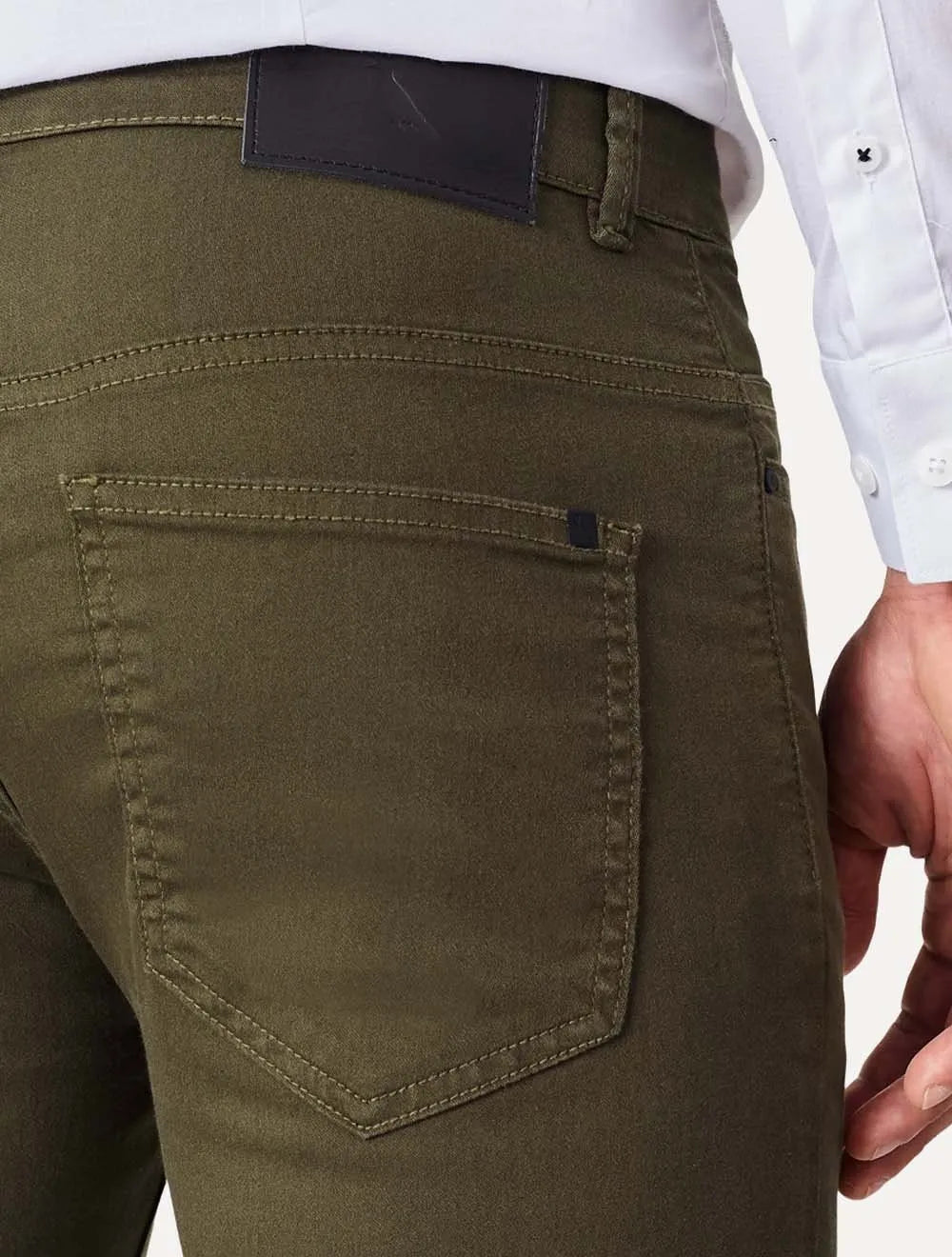 Calça Reserva Jeans Masculina Skinny Color Five Pockets Verde Militar