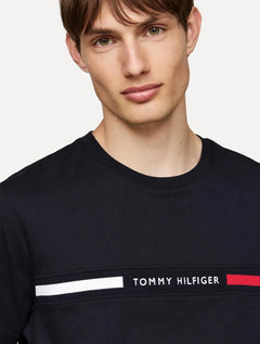 Camiseta Tommy Hilfiger Masculina Chest Insert Logo Azul Marinho