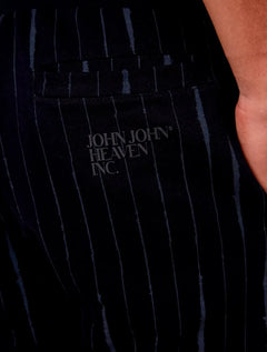 Calça John John Masculina Moletom Mike Stripes Preta