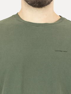 Camiseta Calvin Klein Jeans Masculina Skied Back Frame Verde Militar