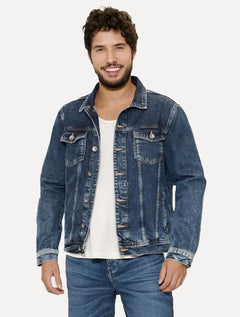 Jaqueta Aramis Jeans Masculina Sky Denim Azul Médio