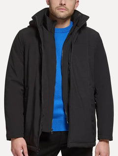 Jaqueta Calvin Klein Hooded Clássica Preta