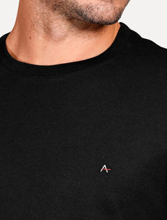Camiseta Aramis Masculina Crewneck Basic Lisa Preta