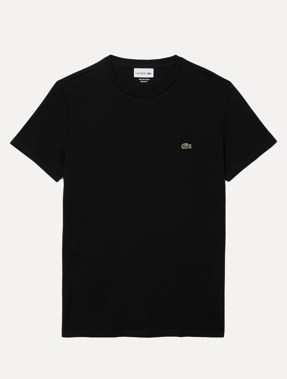 Camiseta Lacoste | Masculina Jersey Pima Cotton Preta