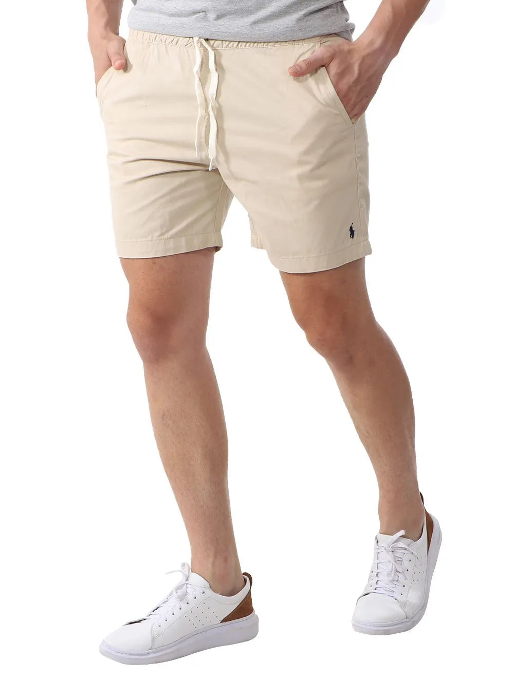 Short Ralph Lauren Masculino Sarja Chino Black Icon Cáqui Claro