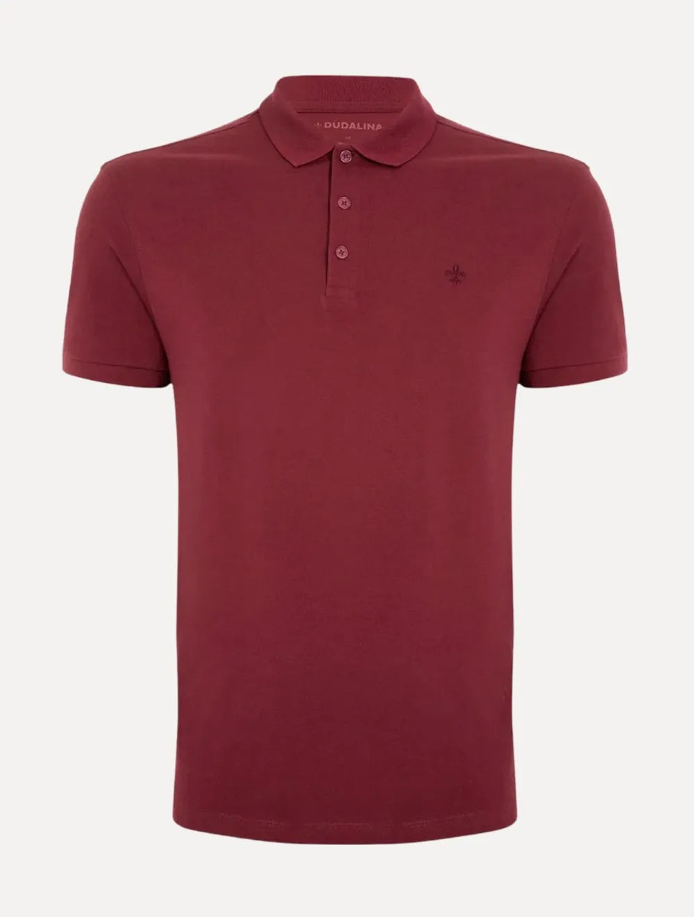 Polo Dudalina Piquet Essentials Cotton Basica Modal Vermelho Escuro
