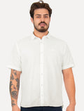 Camisa John John Masculina Relaxed Manga Curta Cotton Branca