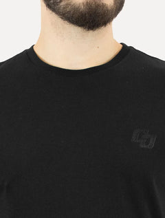 Camiseta Colcci Masculina Slim Crewneck Texture Logo Preto