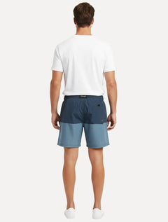 Short John John Masculino Bicolor Azul Médio / Marinho