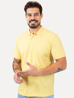 Polo Aramis Masculina Piquet Lisa Mono Icon Amarela