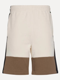 Bermuda Lacoste Masculina Moletom Fleece Lateral Sash Off-White