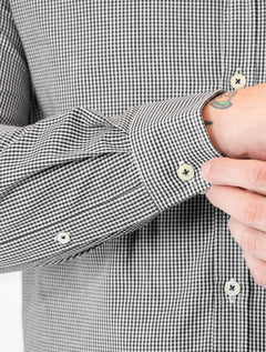 Camisa Dudalina Masculina Slim Superfine Cotton Vichy Preta